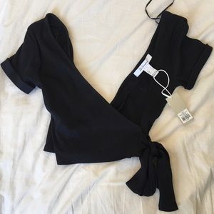 Urban Planet Wrap Tie Crop Top